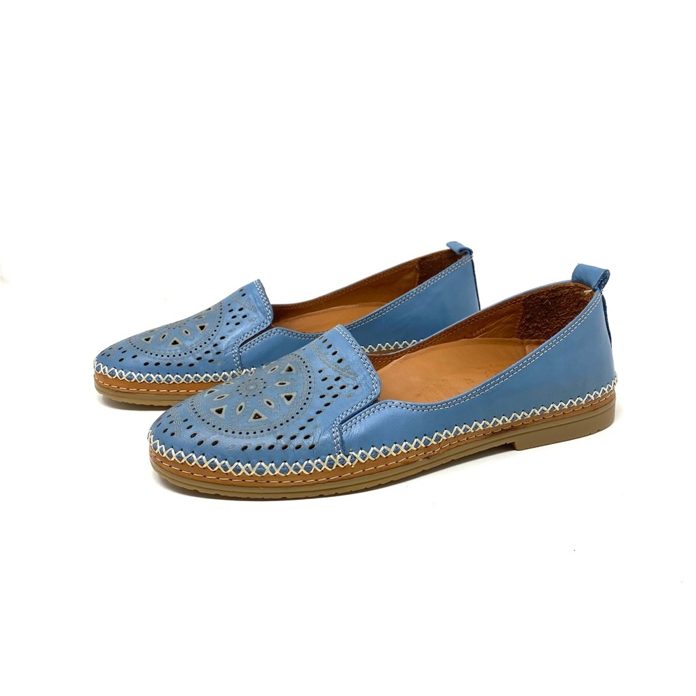 Spring Step Ingrid Sky Blue Leather Loafer Slip-On Shoes Size 41 (US 9.5–10) - Picture 2 of 7